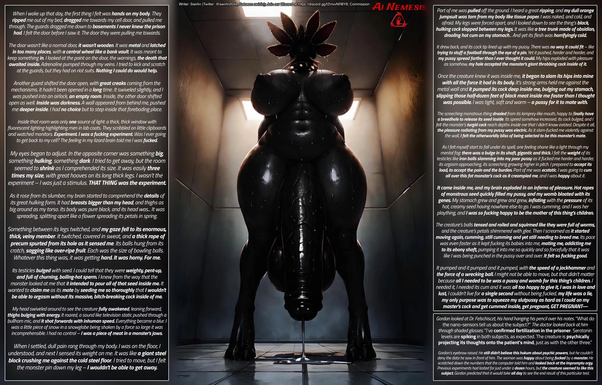 Thrown in a Room with a Horny Demogorgon [Commission] [Futa] [Female Viewer] [Noncon] [Impregnation] [Monster] posted by swirlin2048