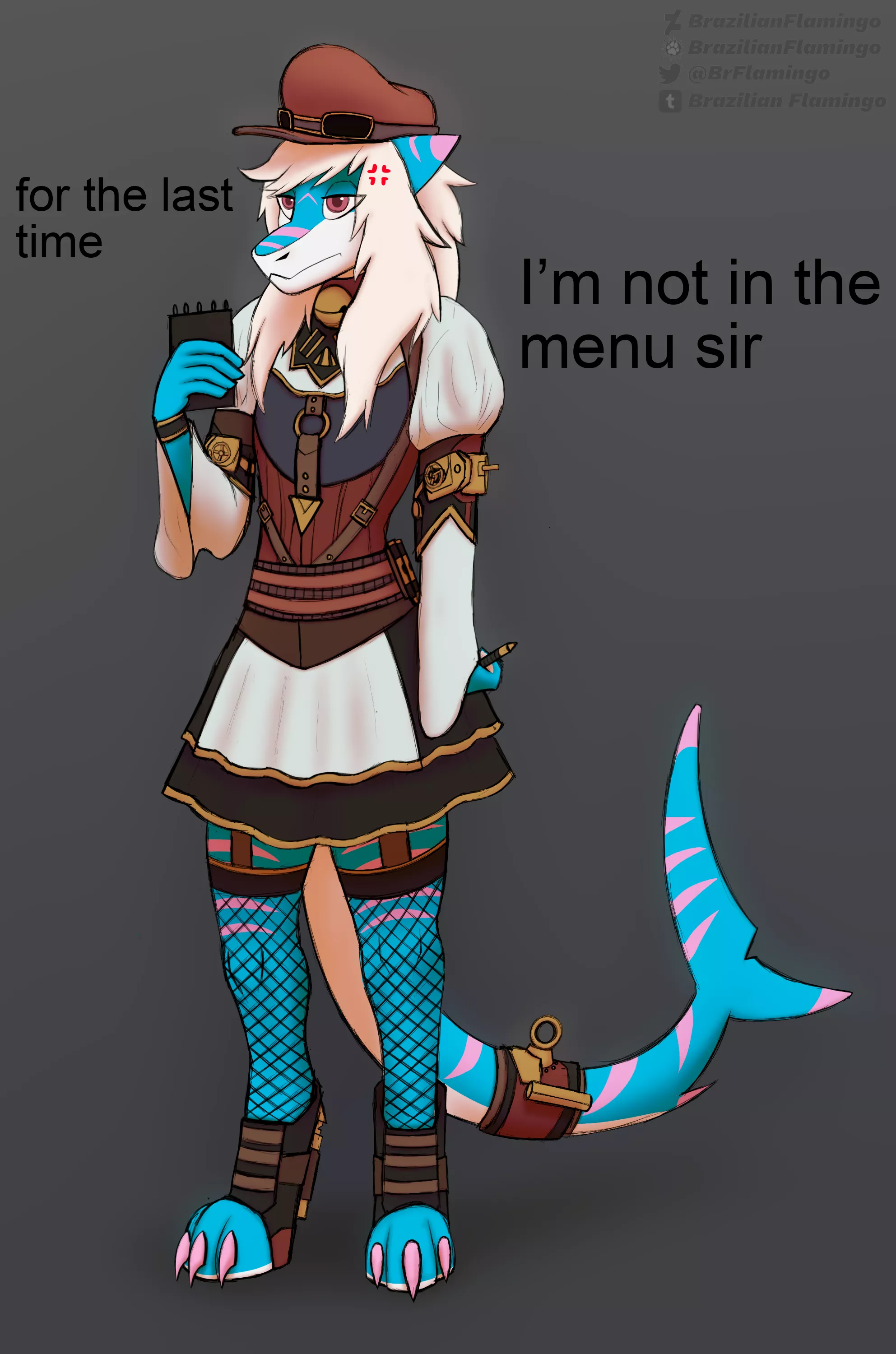 A friend commissioned me to draw their sona. posted by BrazilianFlamingo