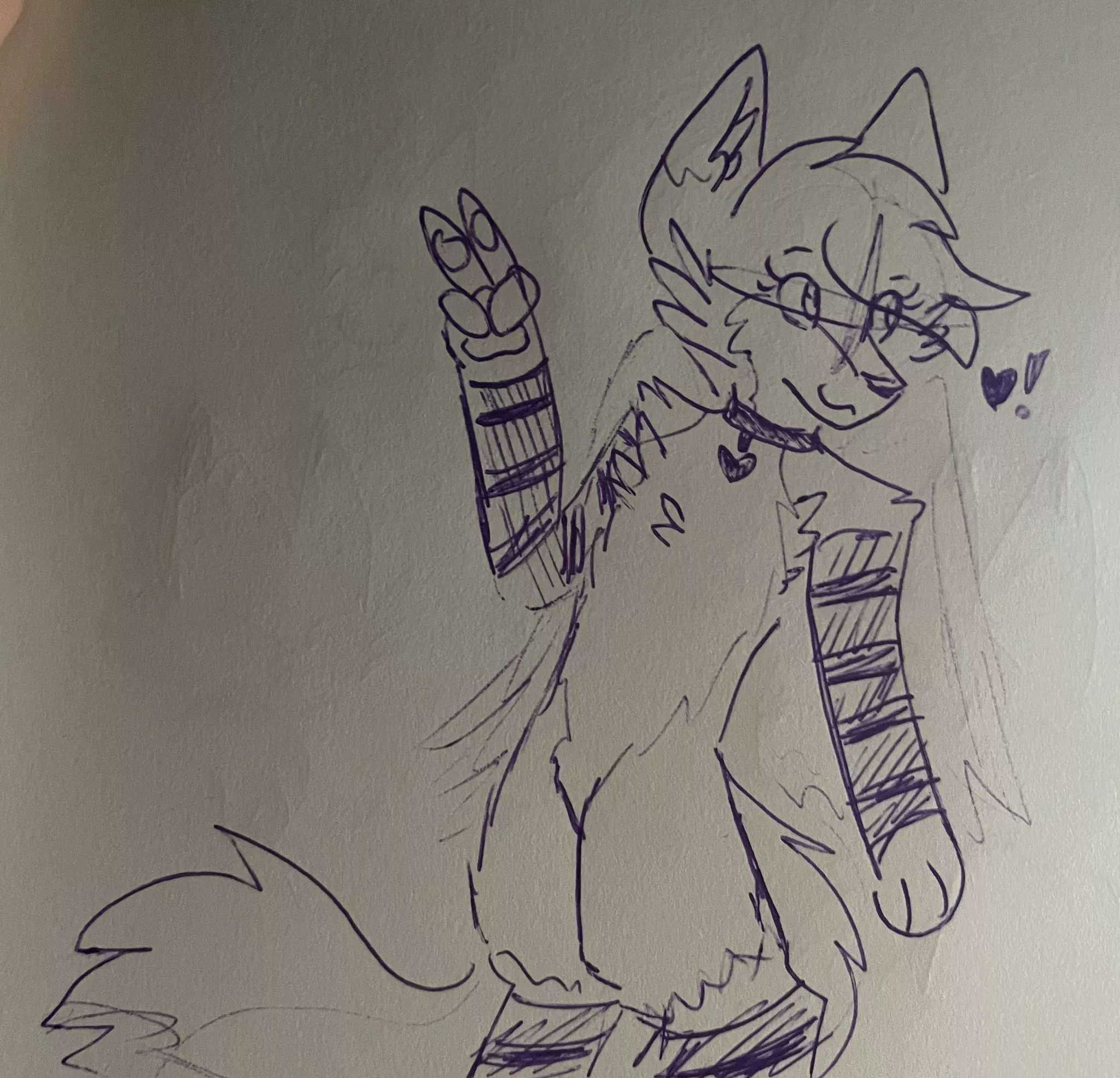 💜! - art by me posted by Snowwingedwolf