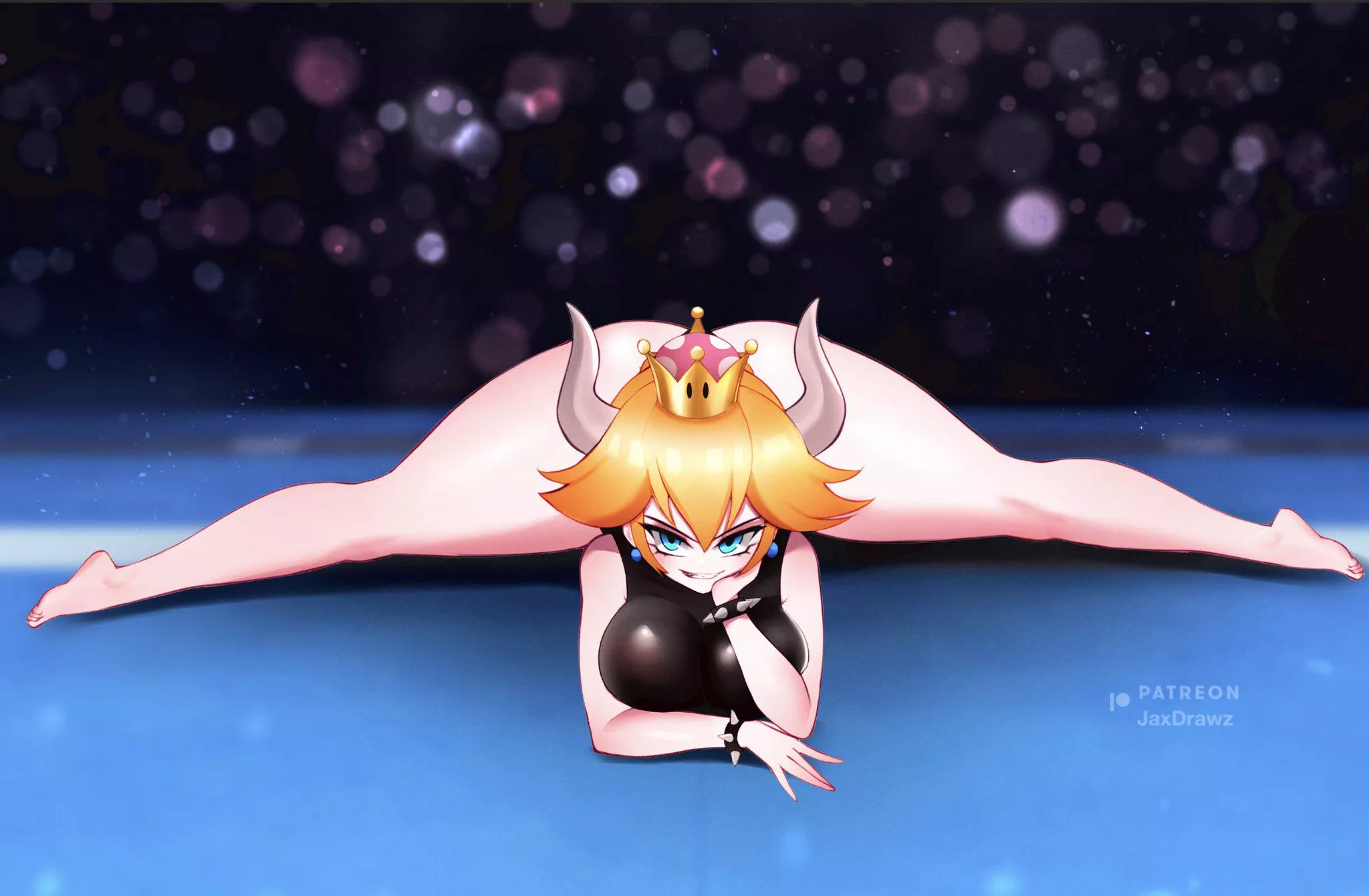 Bowsette doing the splits posted by LafterMastr