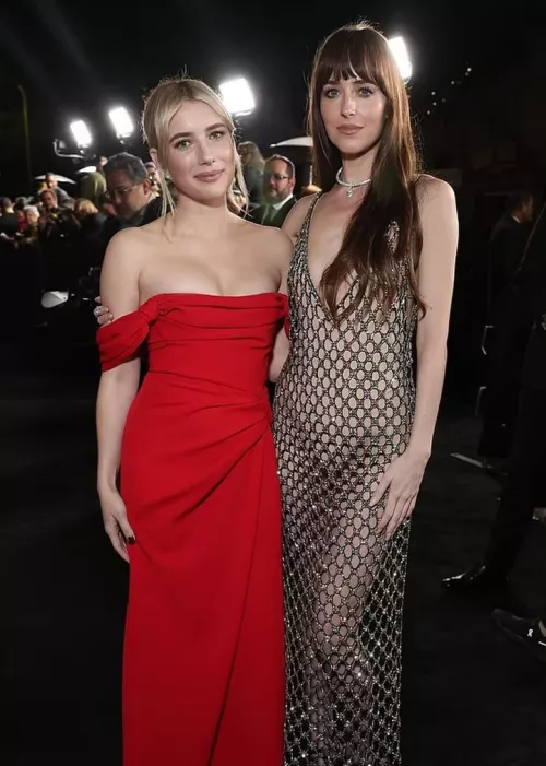 Emma Roberts & Dakota Johnson by brownpapersack
