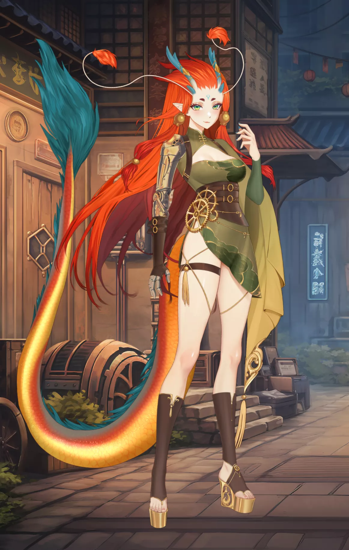 Gorgeous thighs of the dragon girl (AURA) posted by WANDERER_GAME