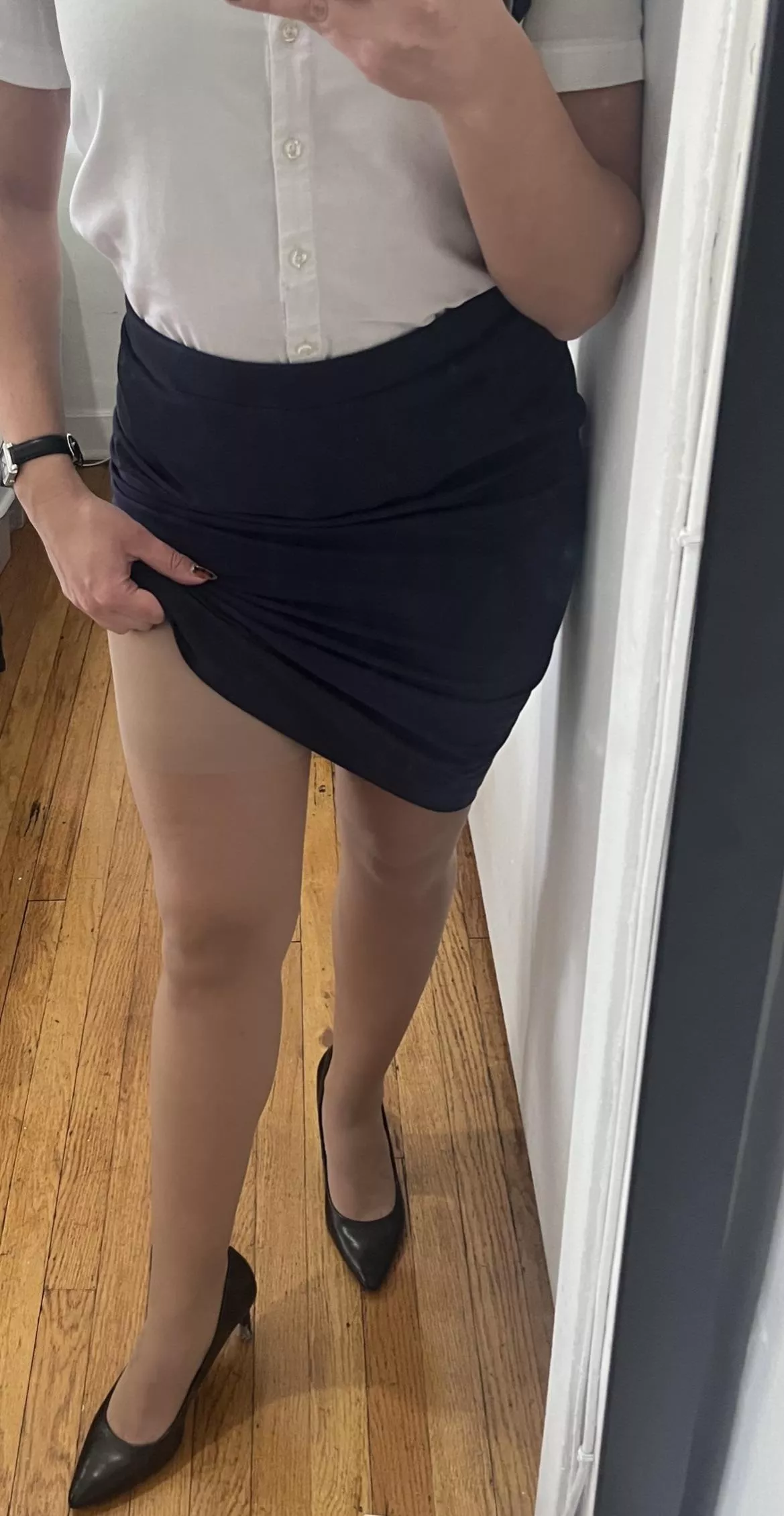 hi there, your favorite stewardess is back. Have you missed me? posted by WornByStewardess