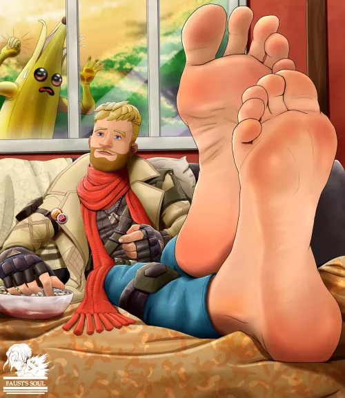 Jonesy relaxing after a hard work ( art by me ) by Aeon-Faust02