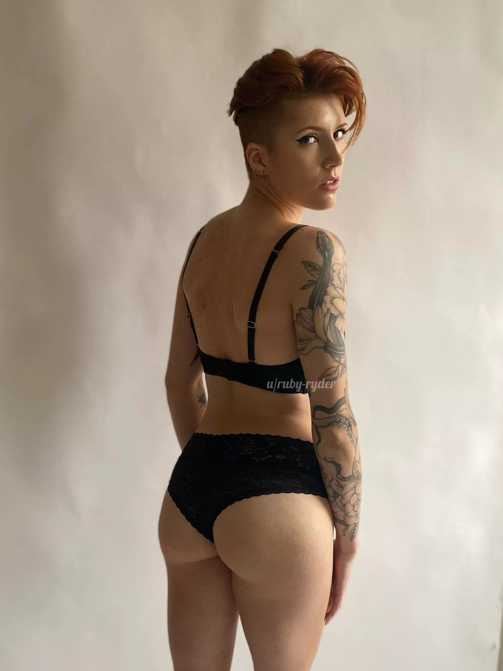 Sometimes I like to show off my butt and tattoos all at once posted by ruby-ryder