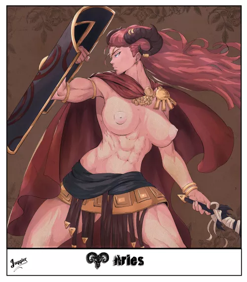 Zodiac warriors - Aries [@Sun_Juggler] by TheTMoneyMan
