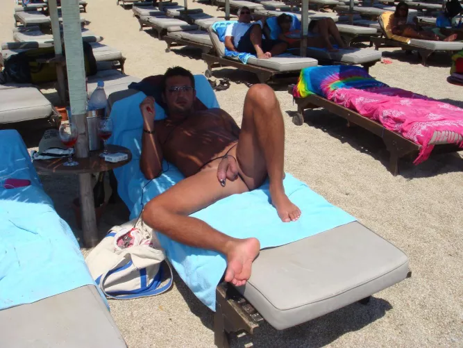 Hanging Very Loose on Clothed Beach by ulixeshaus