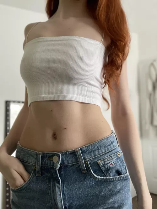 How long did it take for you to notice I have no bra on? by long-legzzz