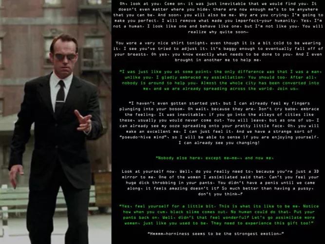 The Collective Grows Hornier (Agent Smith FTM mass twinning) by me…me…me by taylor_or_sophie