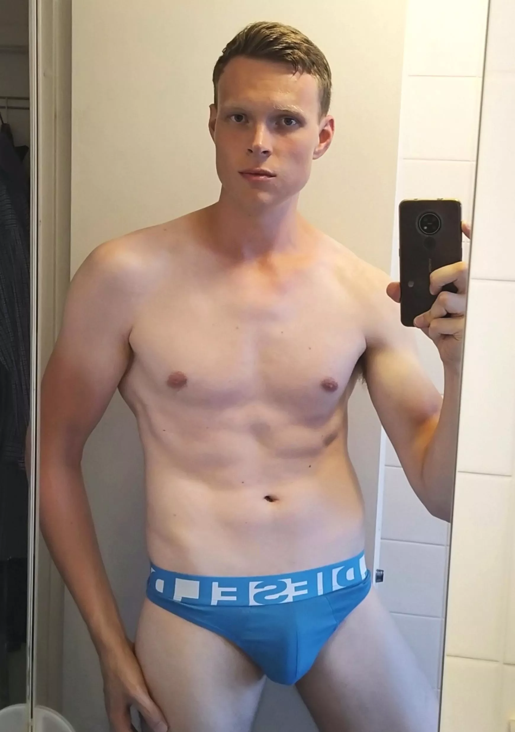 Trying out a blue thong posted by lochman97