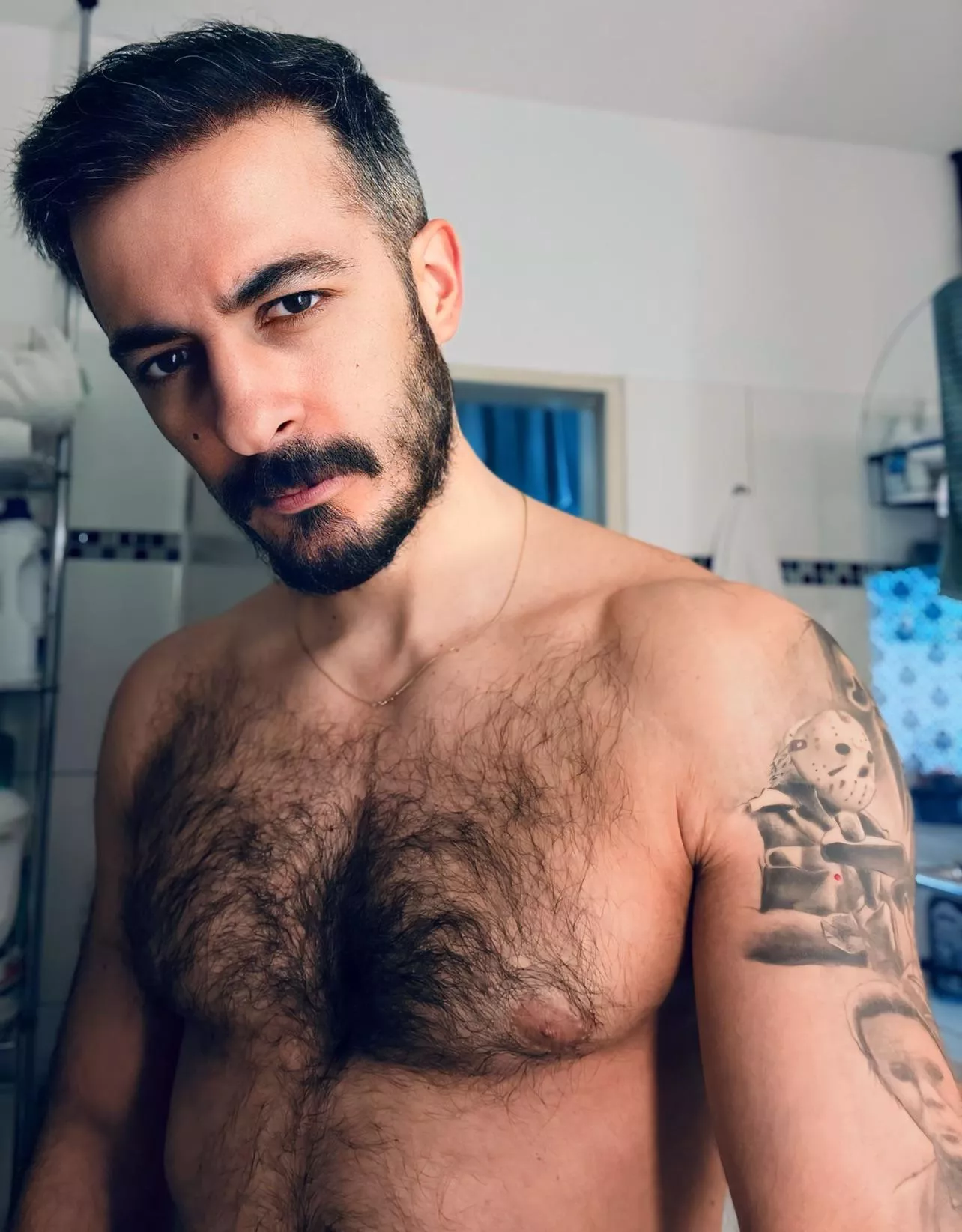 Why does it kinda looks like something is coming out of my chest? 👾 posted by hakikigulyabani