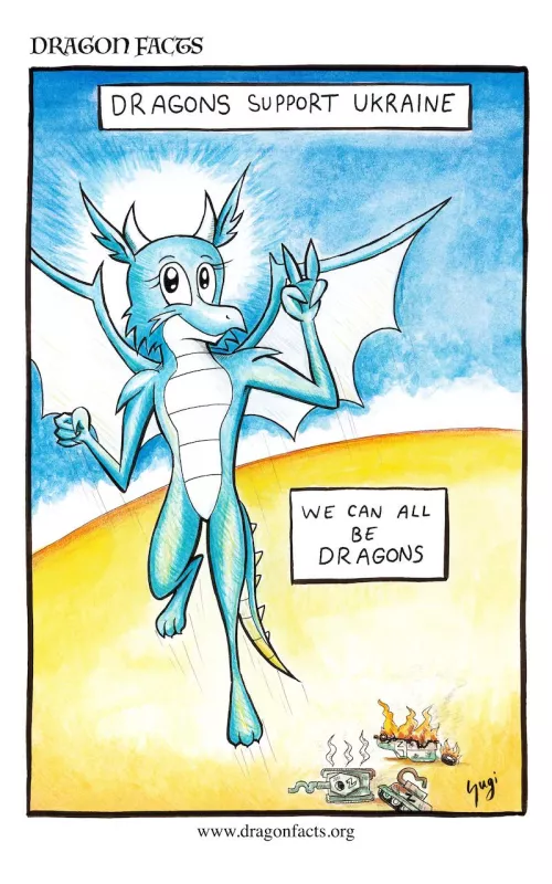 Dragon Facts #8 - Dragons Support Ukraine by Adventurous_Ice5035