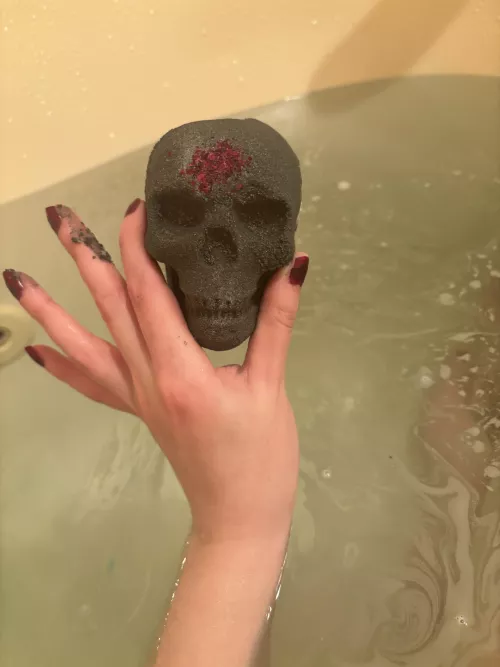 Hands on a bath bomb by sirenskiss3