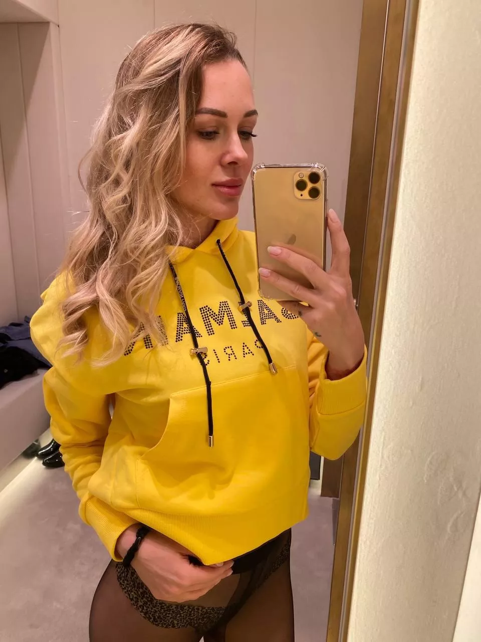 Hot leopard set under a hoodie 😈 posted by Anna_mommyx