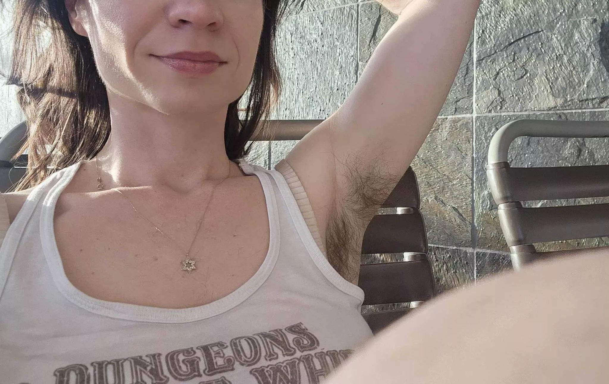 I love showing off my natural pits at the pool. posted by nerdylittleplaything