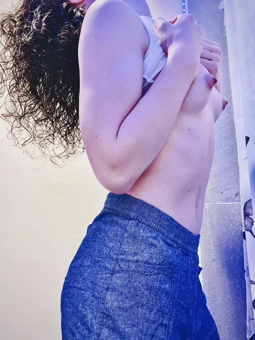 my all natural trans tits at 24 years old, 1 year on estrogen 🫶🏻💕 by avagoeswild