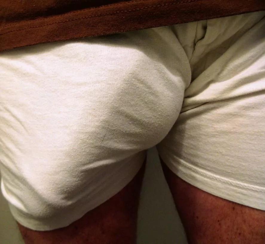 The tip almost pokes out the bottom of these briefs 😅 posted by The_Big_Dipper423