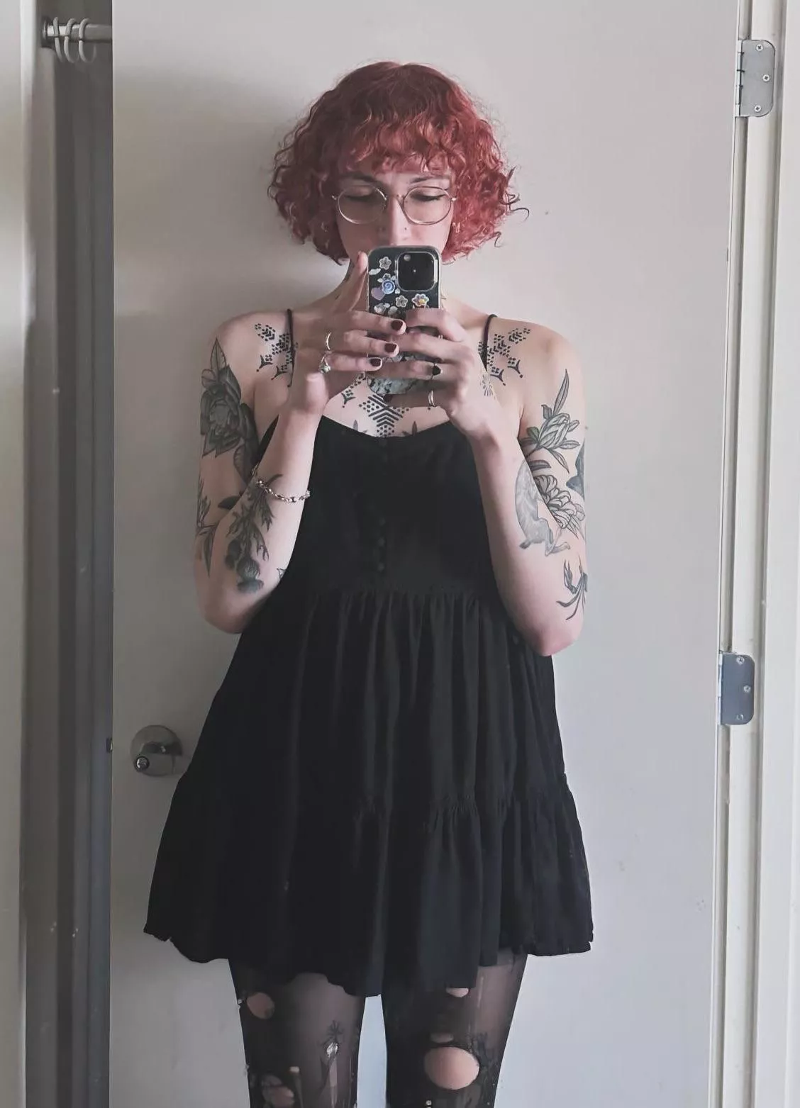 Favorite dress 🖤 feeling cute  posted by midwest_wednesday