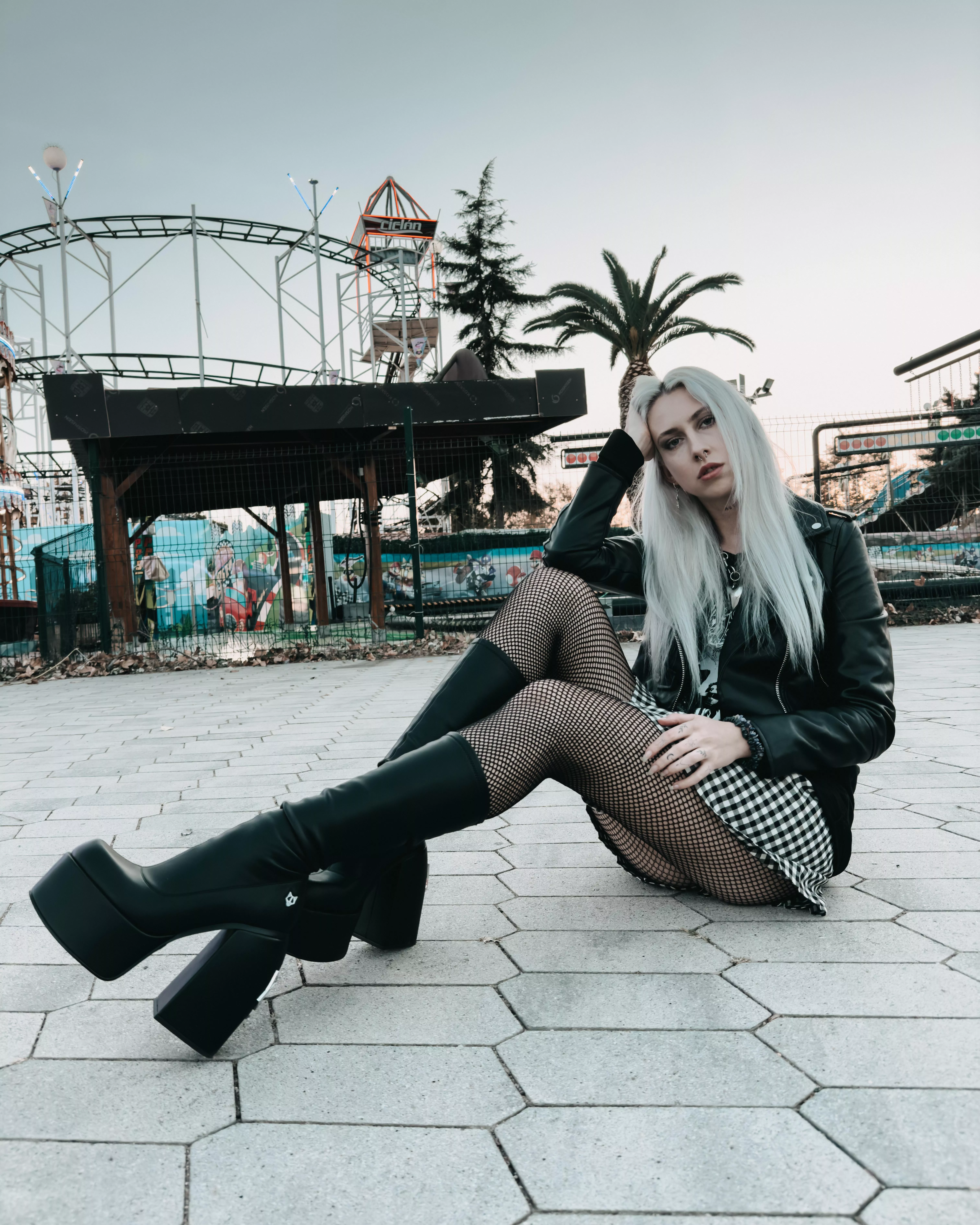 Fishnet & these boots? 🖤 posted by RileyBi69