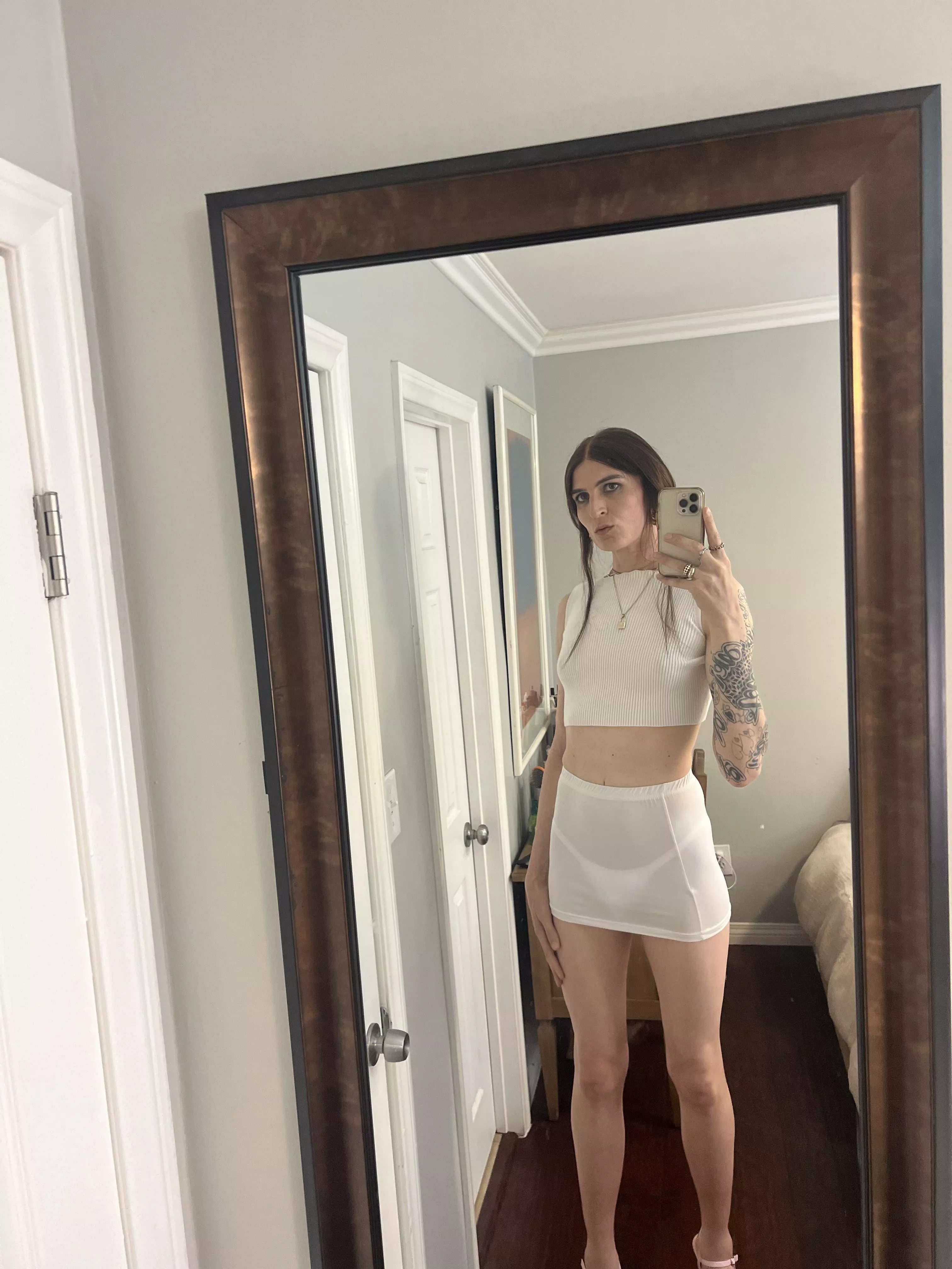 This is either a bad tuck or a good bulge. I can’t tell 🤦‍♀️  posted by Civil_Essay_6285