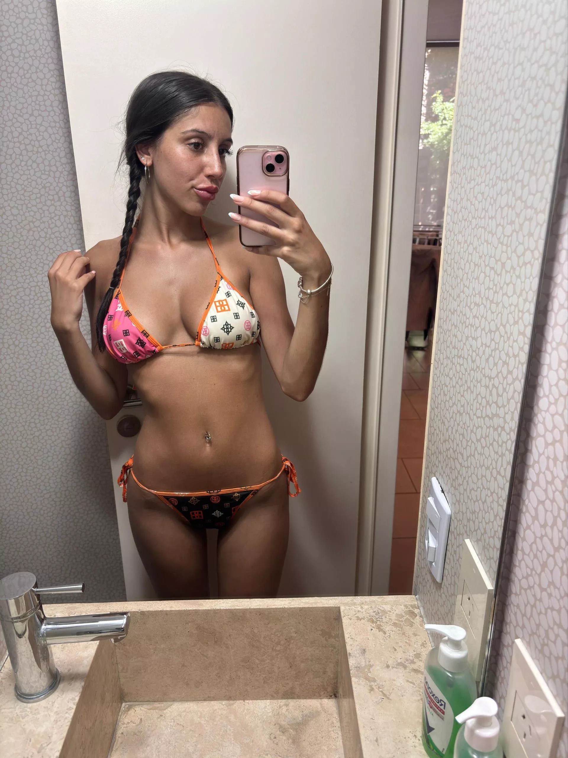 trying on new bikinis cause pool season is around the corner F18 posted by teensyolivia