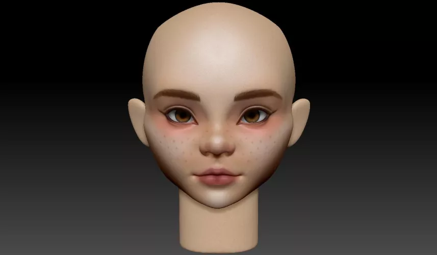 Belle Delphine doll sculpt. I might redo this from scratch since I really wanted to go anime-style with her. Plus, I don't really think it looks like her, more like just some generic e-girl. by Digoth_Sel