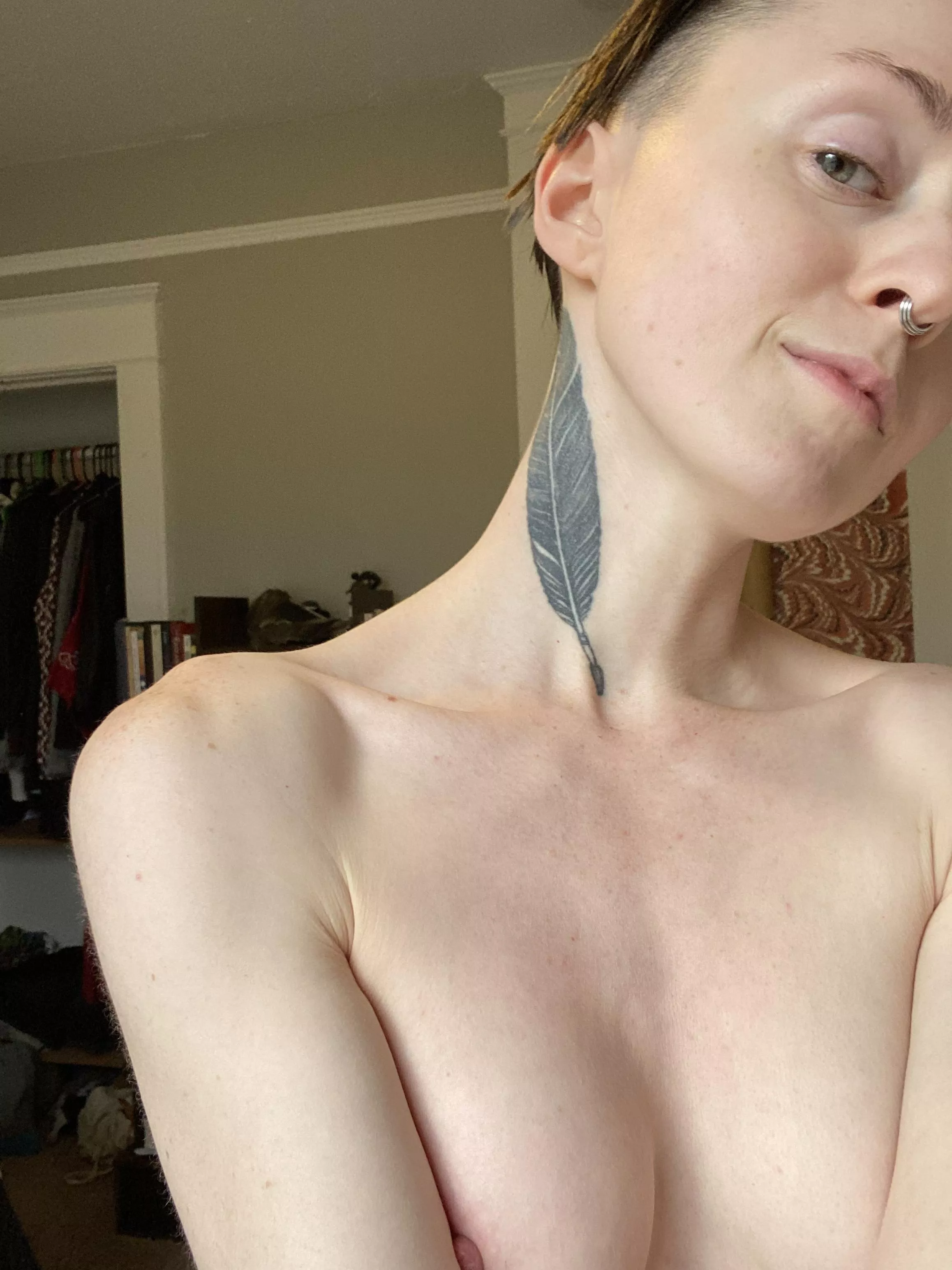 boi with the slightest nip slip. :) posted by quill_la_petite