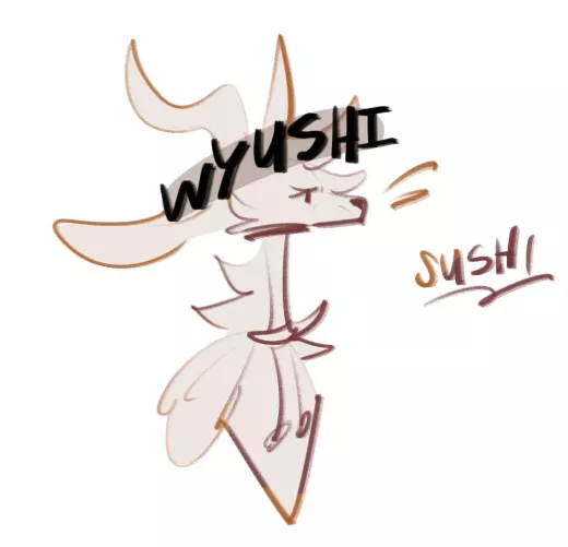 doodles of my sona! (Art by me!!) by wyushi