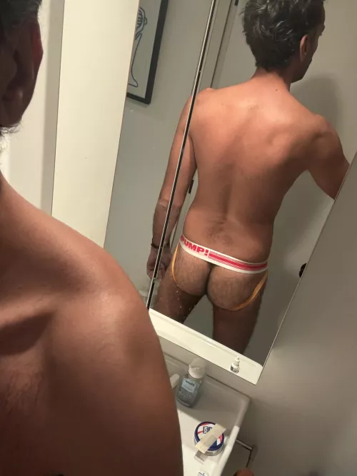 Furry ass in jock by londonboi92