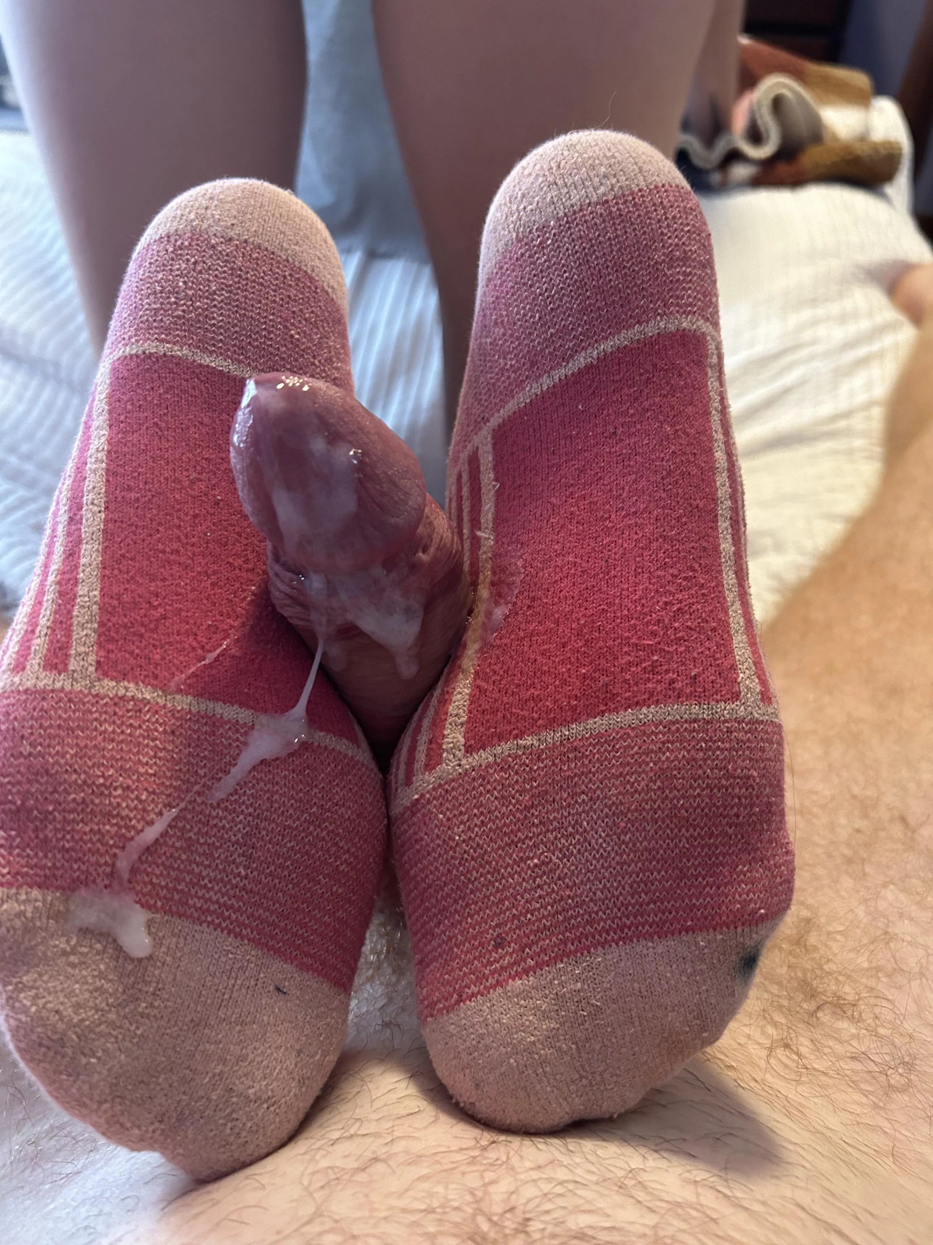 he [M] made a huge cumshot on my [F] pink socks posted by myfeetjackyou