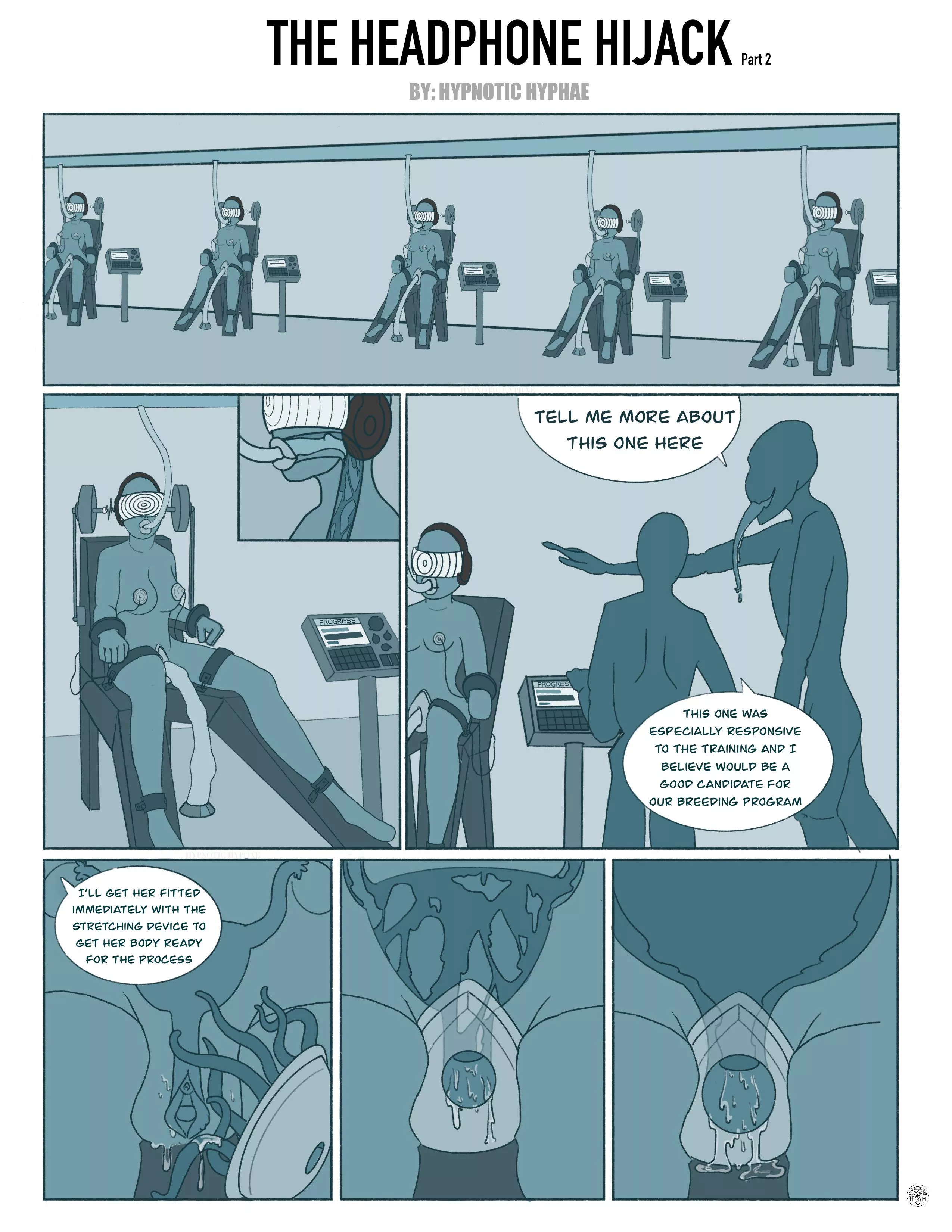 The Headphone Hijack Part Two [Hypnotic Hyphae] [OC] [dronification] [breeding] [alien] [tech] [stretching] posted by HypnoticHyphae