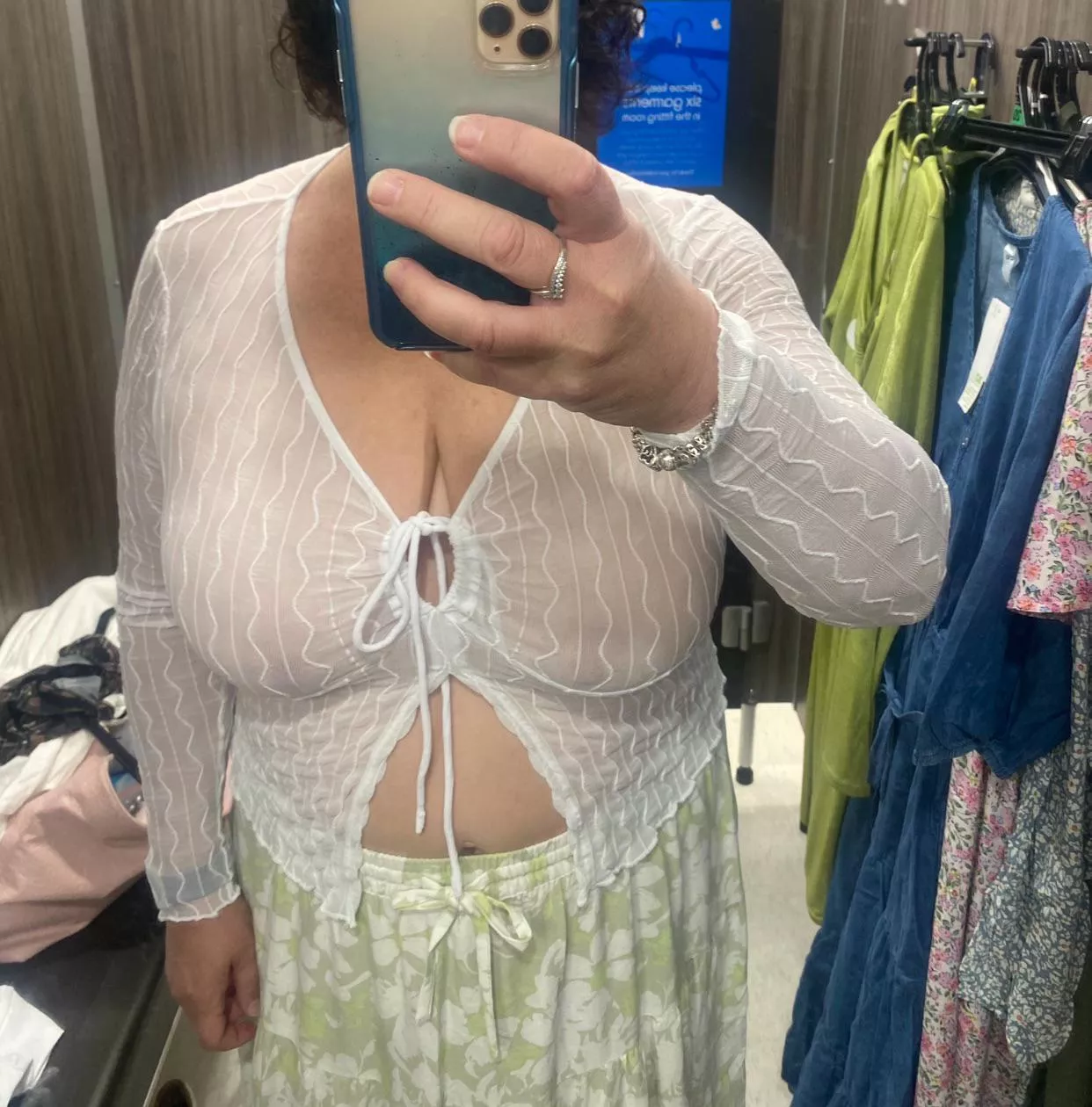 This top is so pretty. Should I wear a bra with it? posted by Matts_girl
