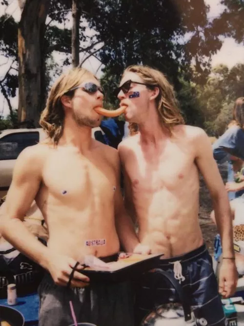 Aussie Day sausage between mates by str8homies