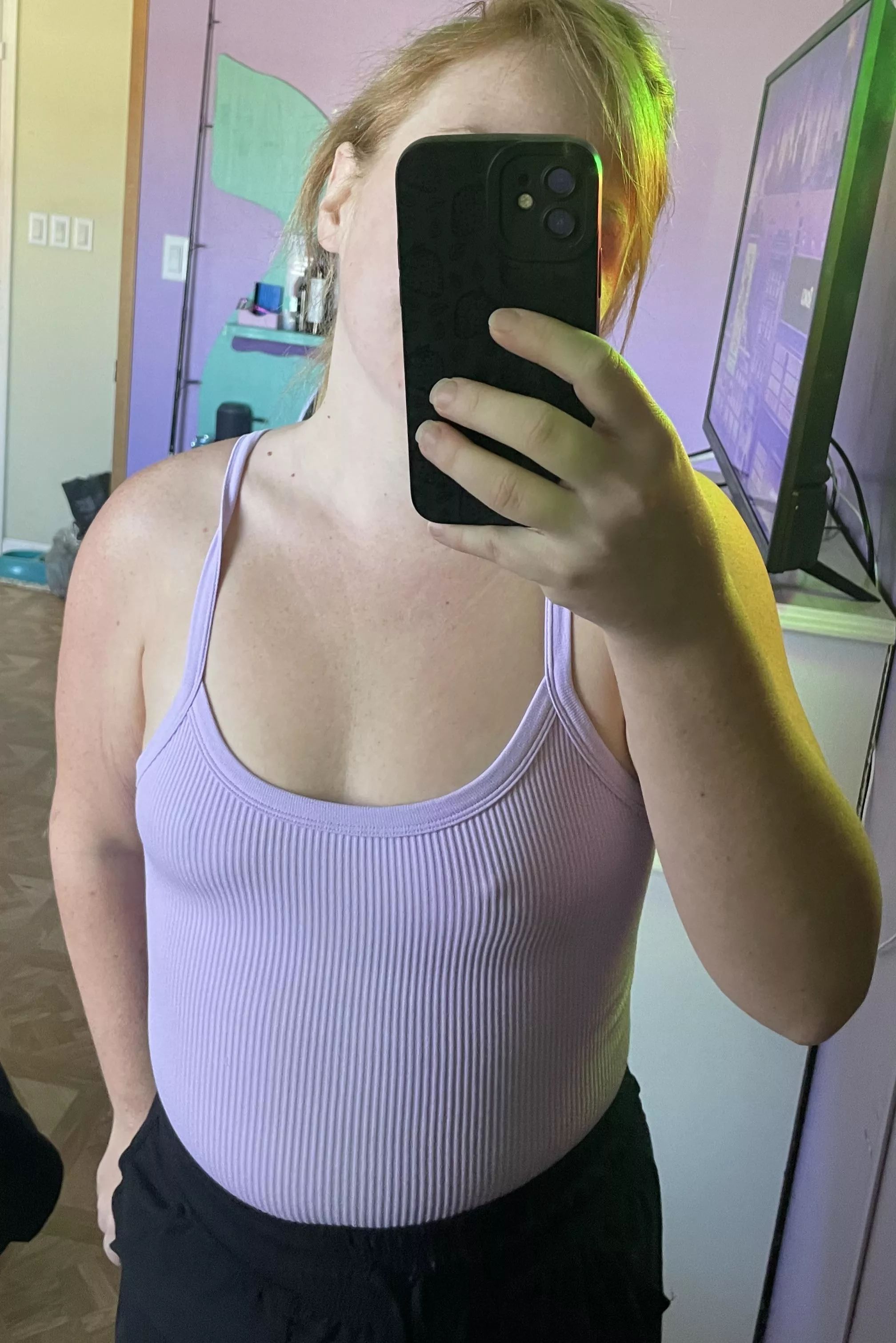 Braless in my favorite color! posted by StrawberryBlondiexox