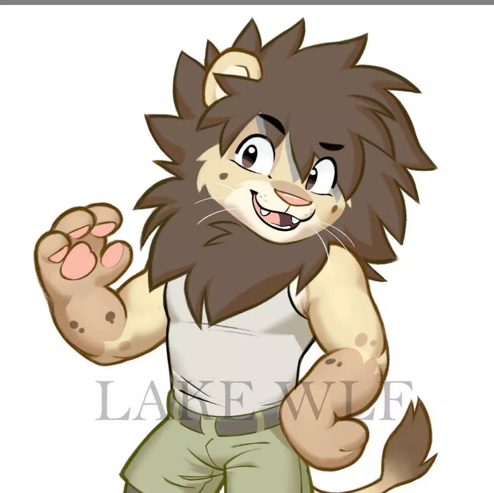 Lion guy (art by me) oc belongs to valengarfy posted by LakeWlf