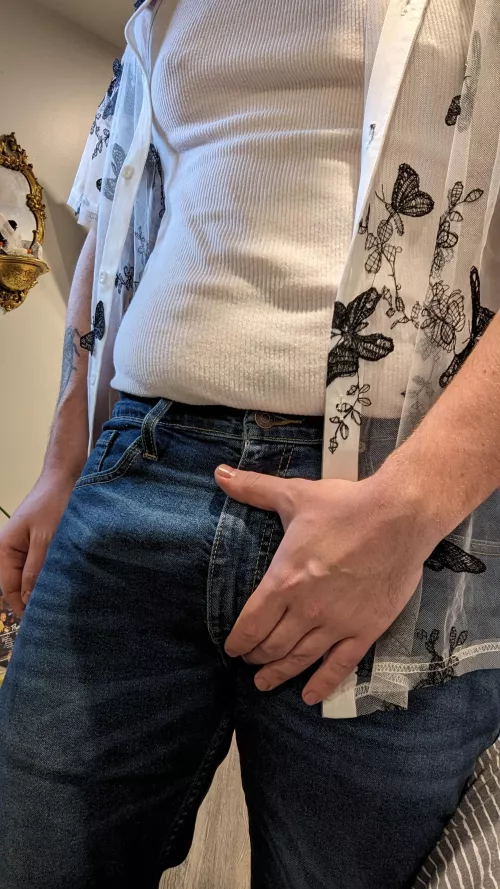 Love the feeling of denim on my dick (25) by sephorathful