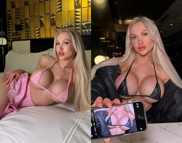 Pink or black micro bikini? by YesBabyLisa_