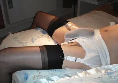 Stockings and panty bulge  posted by Tough_Path8397