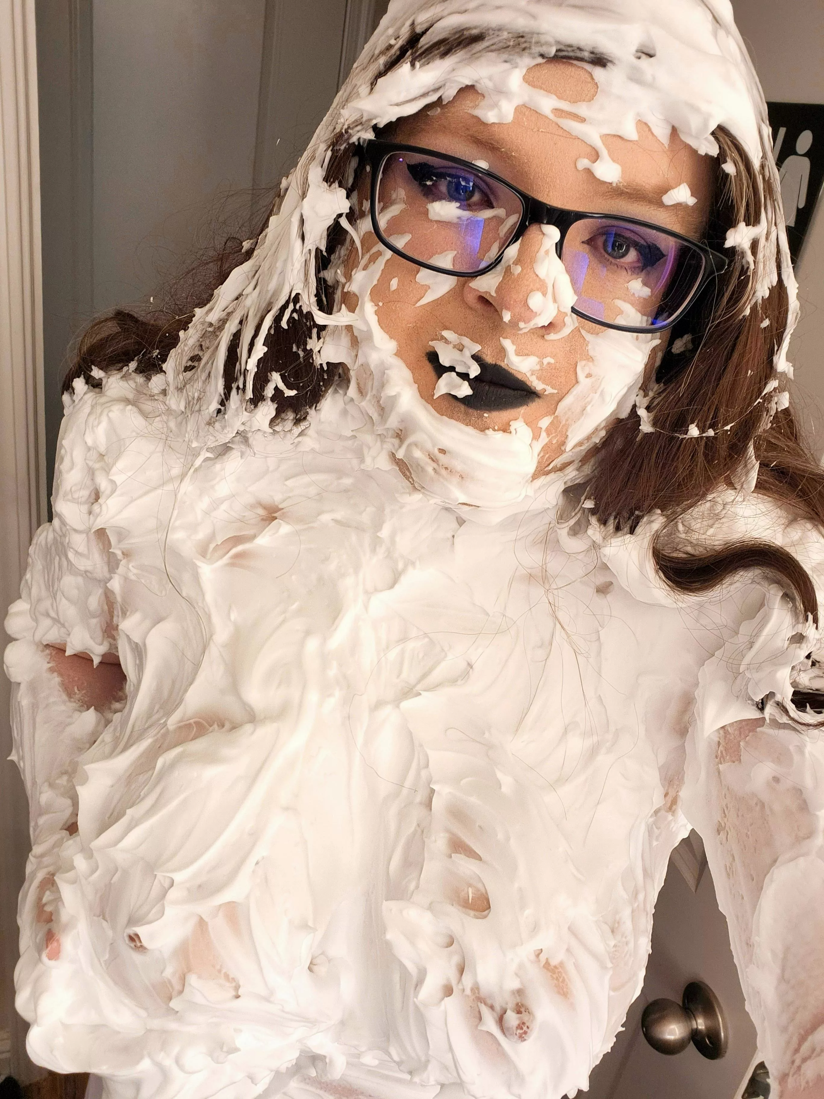 I love being covered in cream 😍🤍 posted by RebelValkyrie91