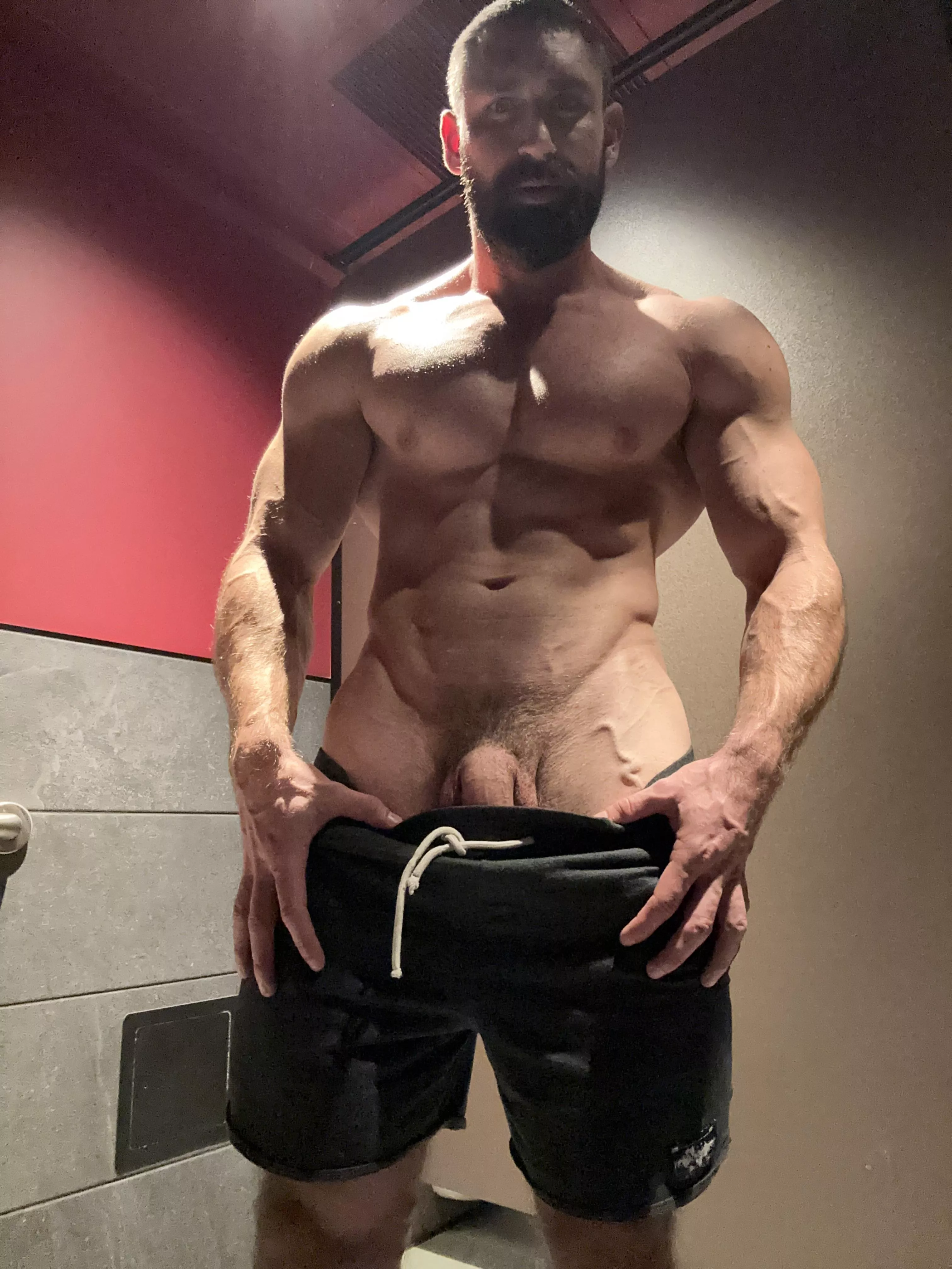 Meet me in the bathroom stall after our workout? posted by onlygainzsteve