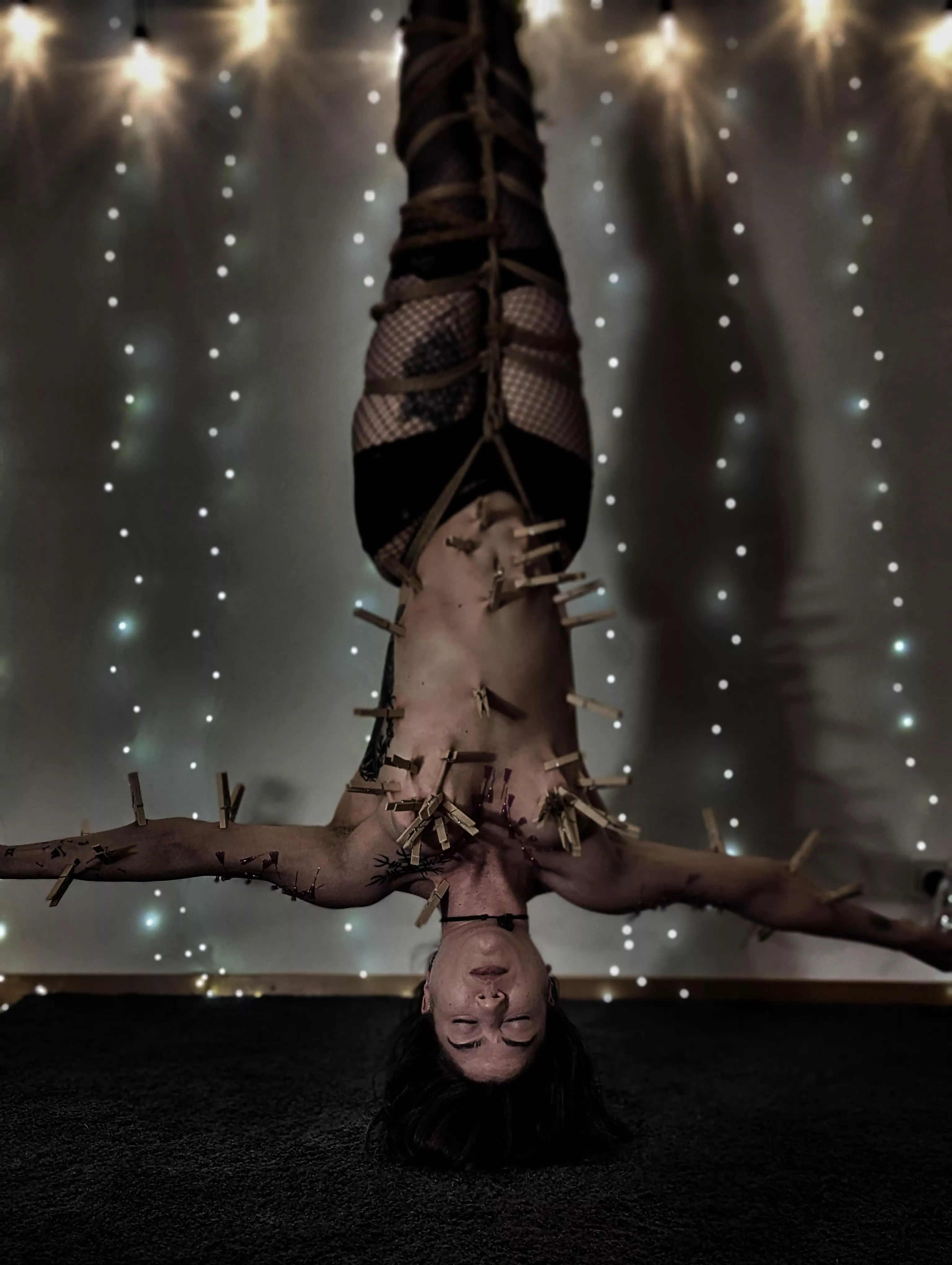 mermaid covered in needles and clothespins posted by semenawa