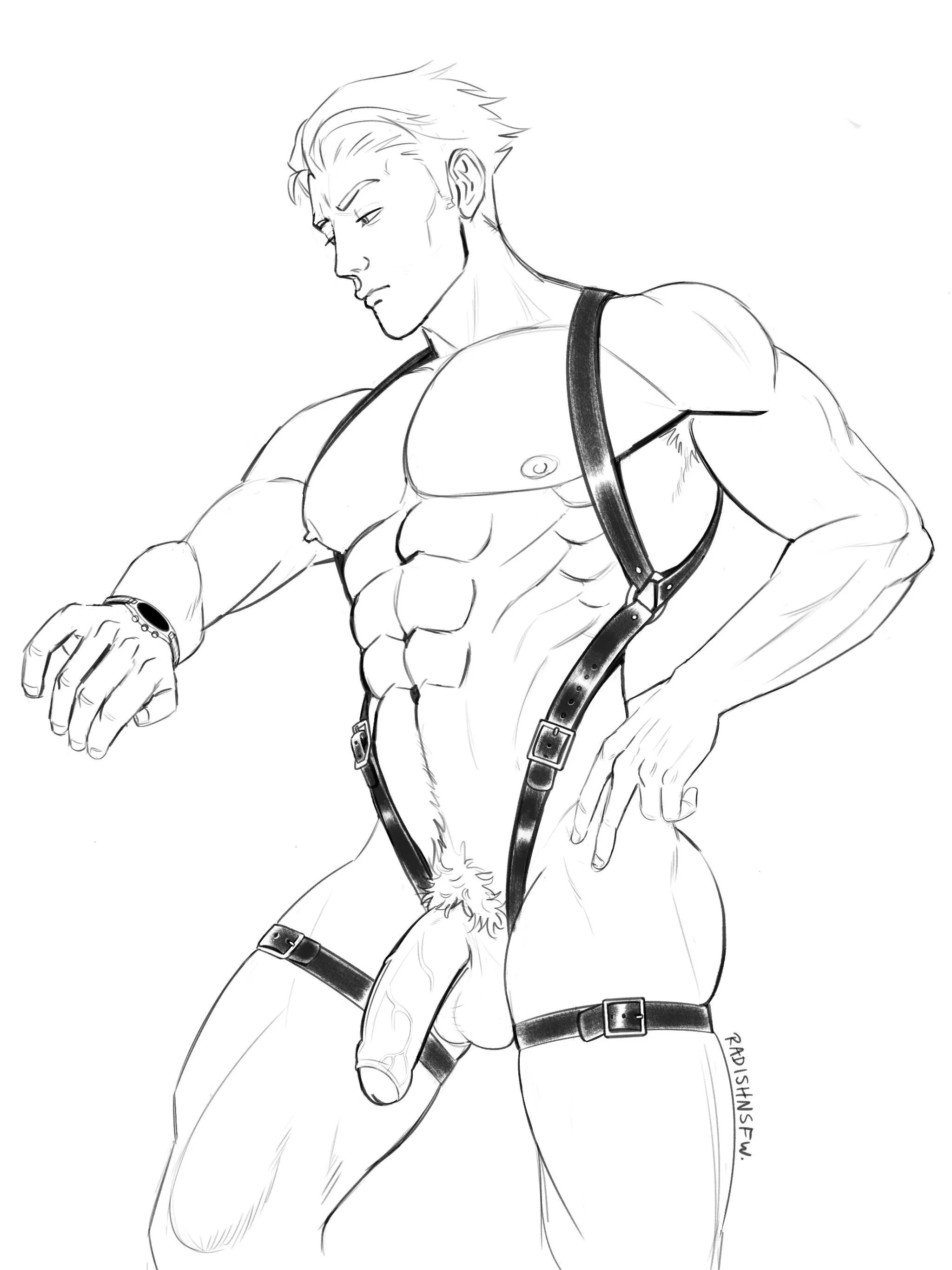 Nanami is late for work (art by me) posted by RadishNSFW