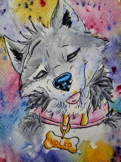 Pleb :3 (watercolor painting by me) by Eyfun