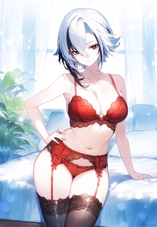 Arlecchino in red by konosubak