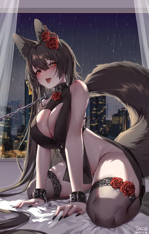 handcuffed fox lady [original] by Zewen_Senpai