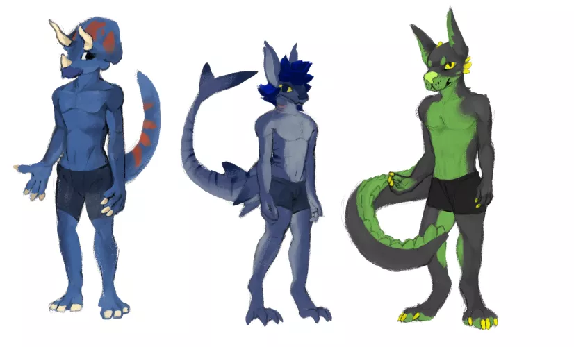 just bought clip studio paint and drew my goofy goobers to test it, definitely nicer to use than meibang (although would recommend both) - art by me by spindle-shank