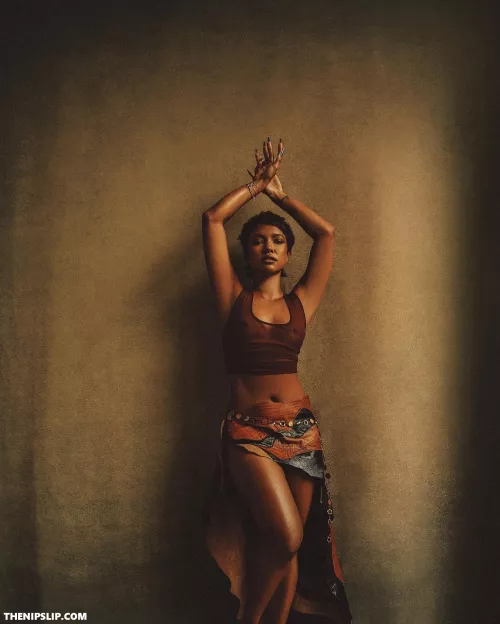 Karrueche Tran Posing in a Sheer Top! by RightSideUpTurtle