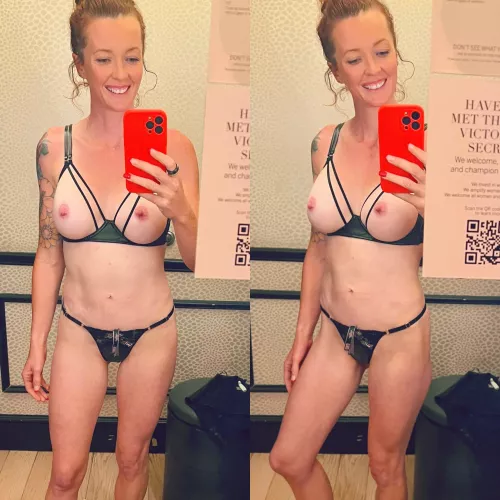 Let’s do some lingerie shopping. You can tell me what looks good on your floor.  by fitredd