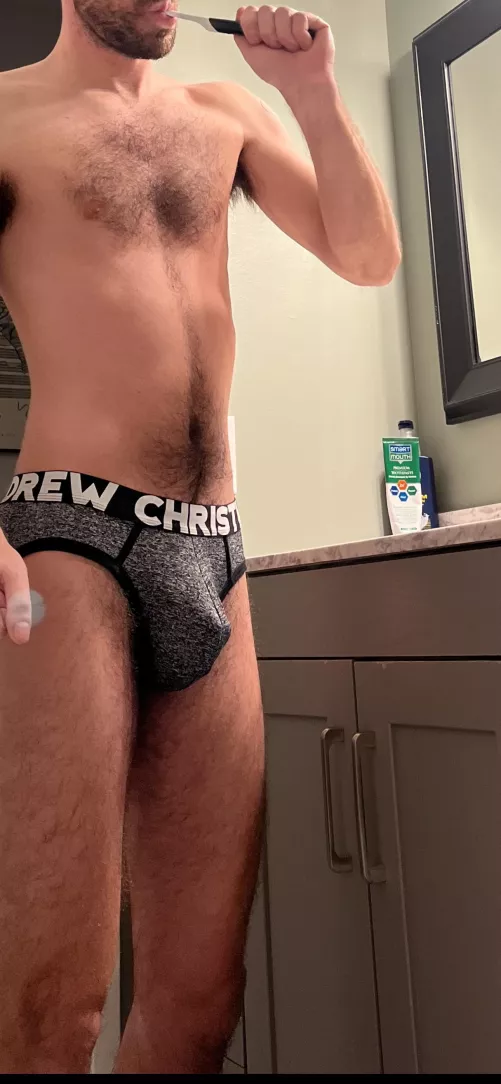 My BF brushing his teeth by nickisalways