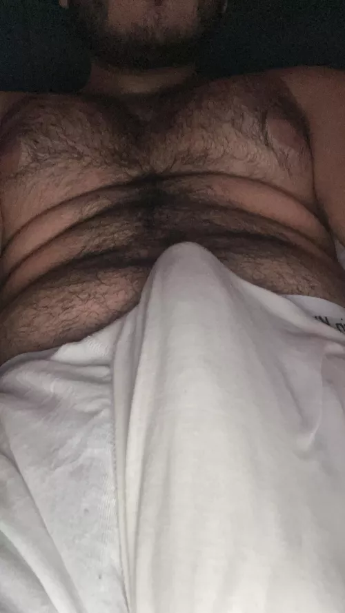 My bulge in my white boxers by Former_Judge6015